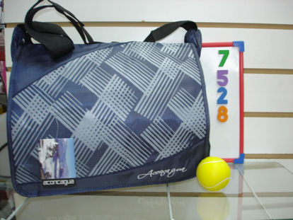 Imagen de MORRAL ESTAMPADO C/TAPA Y BOLS. LAT.9.20C